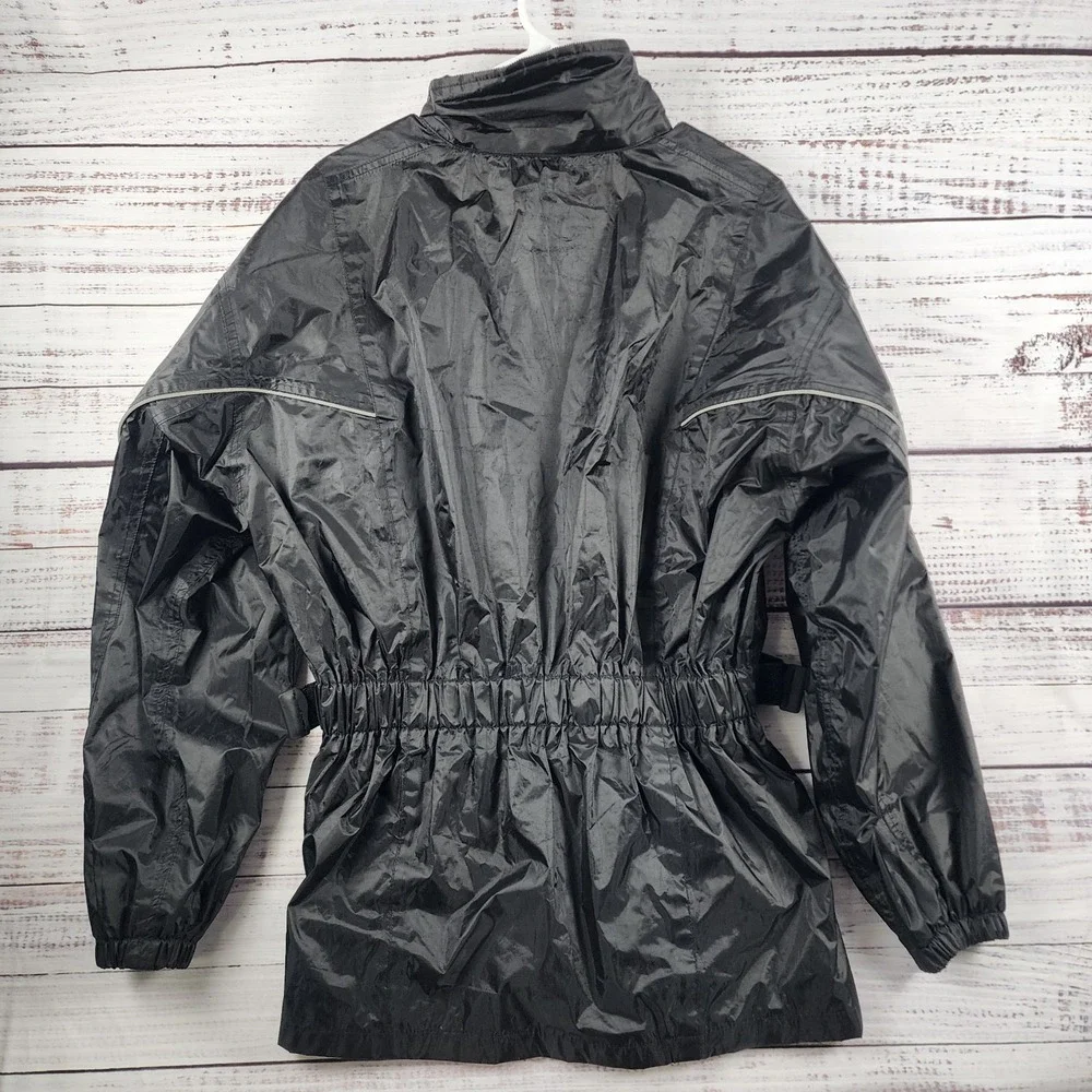 Milwaukee Motorcycle Rain Jacket Small‎ Nylon Windbreaker Cinch Waist Mesh Lined